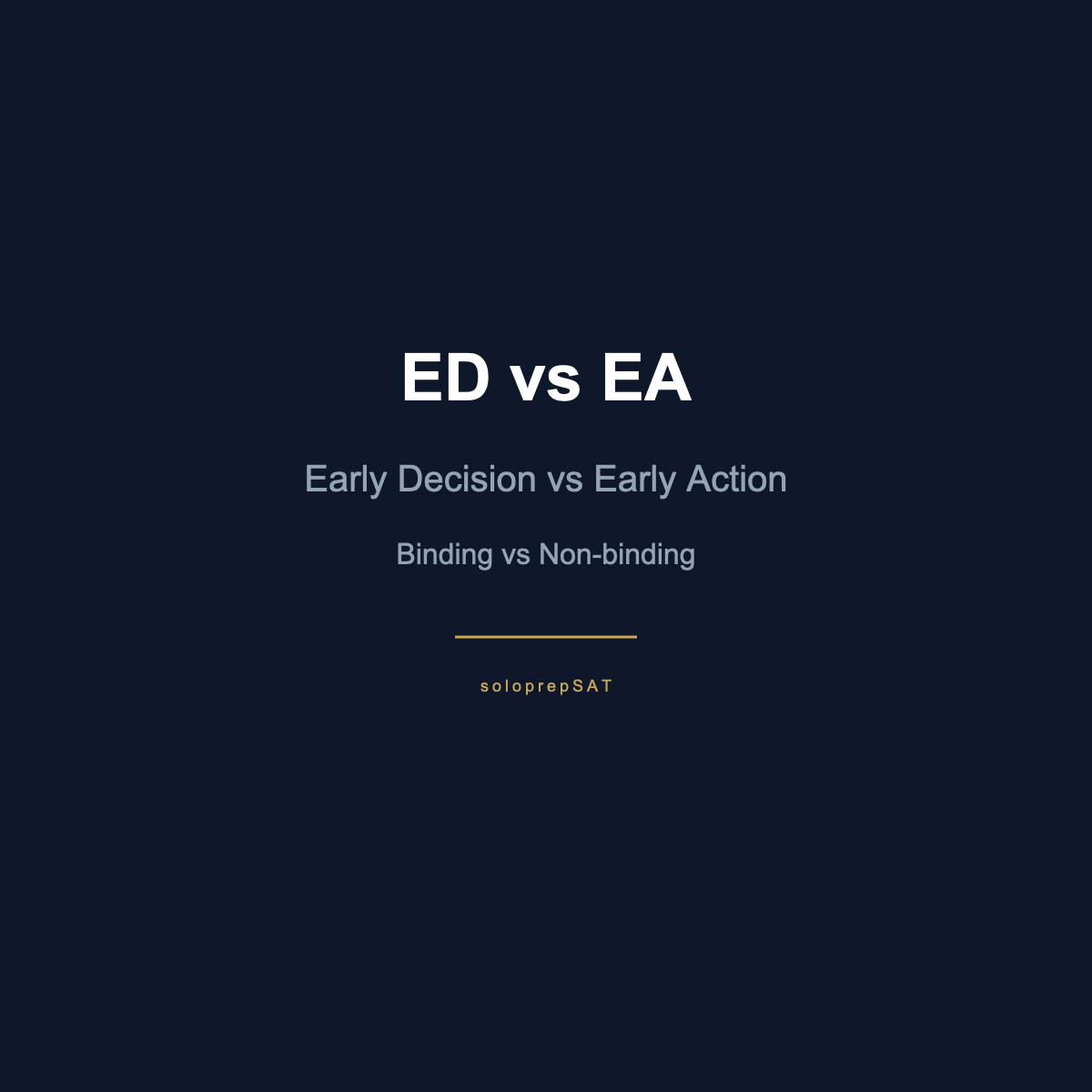 Early Decision vs Early Action 비교 가이드