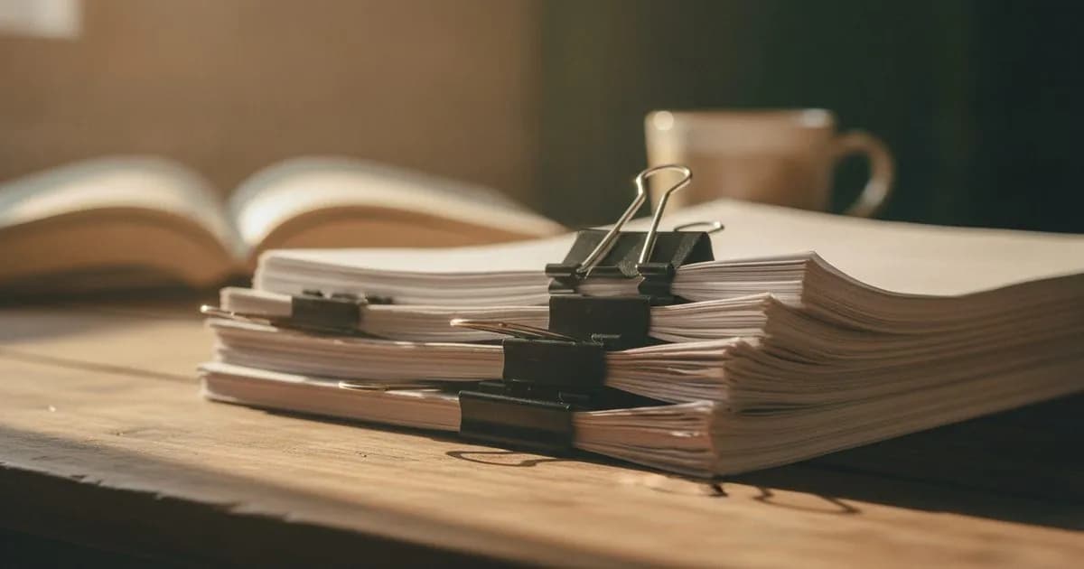 SAT 기출문제 모음 — 집게로 묶은 문제지 더미