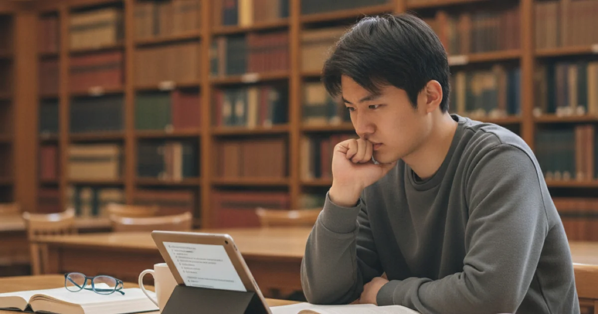SAT 기출문제 — SAT 수학 문제 풀이 고민하는 학생